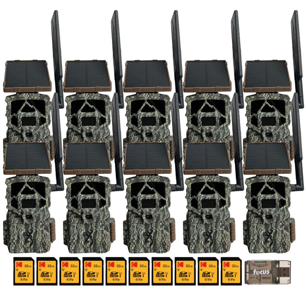 Browning Trail Camera Defender Wireless Pro Scout Max HD Solar (10-Pack) Bundle