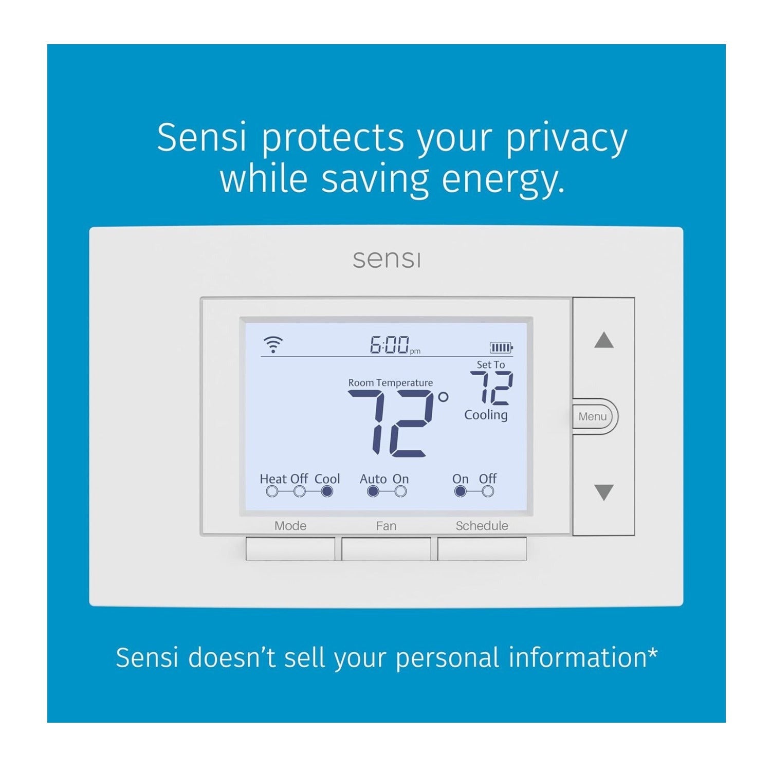Sensi ST55 Smart Wi-Fi Thermostat - Easy DIY, Works with Alexa (White)
