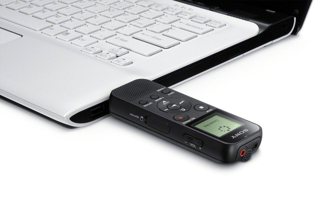 Sony ICD-PX370 Mono Digital Voice Recorder with Built-In USB and Case Bundle