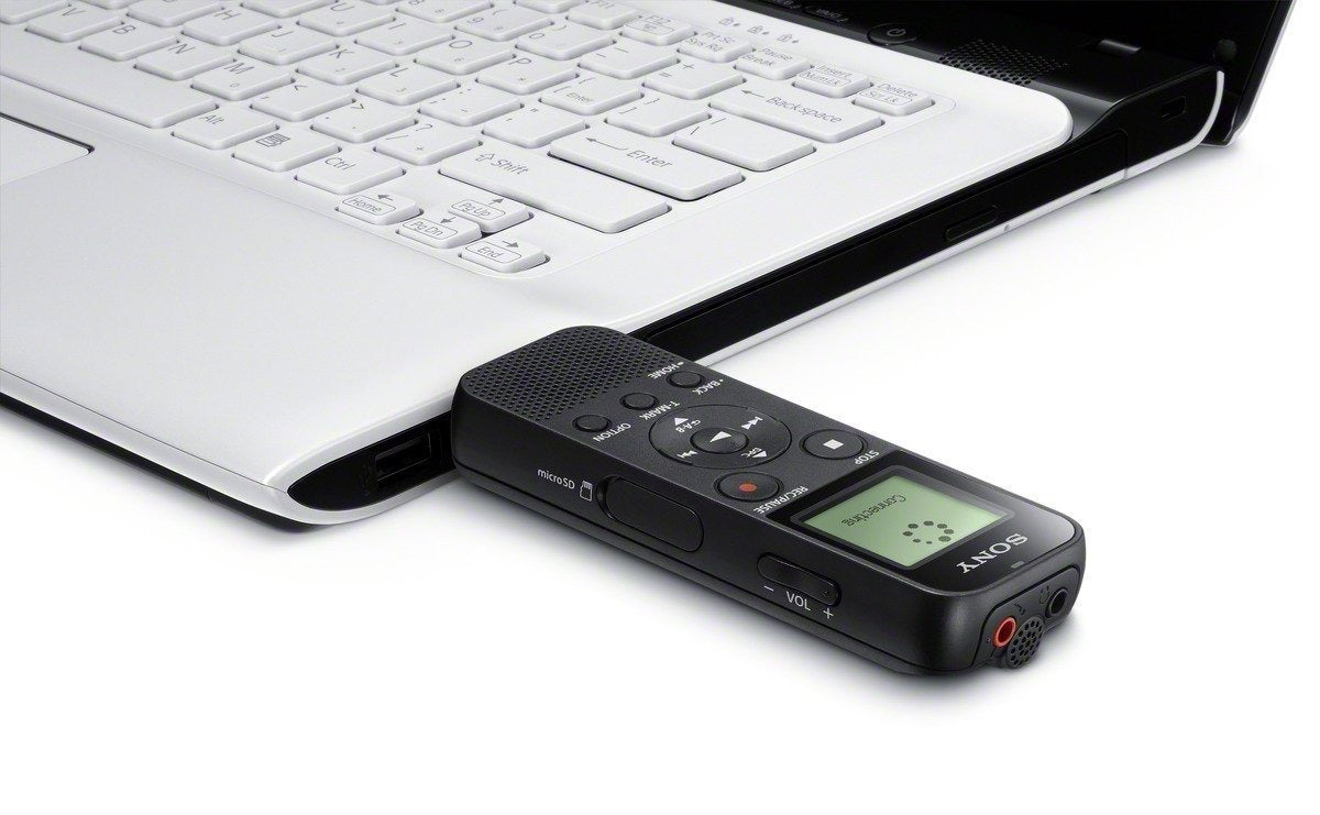 Sony ICD-PX370 Mono Digital Voice Recorder with Built-In USB and Case Bundle