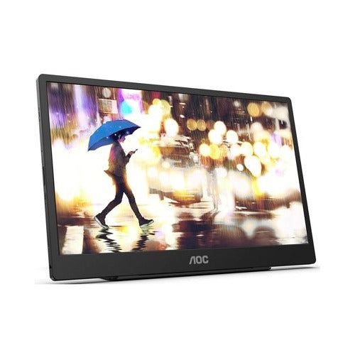 AOC 16T2 Portable Monitor, 15.6" Full HD Touch, IPS, USB-C, Micro HDMI (Certified Refurbished)