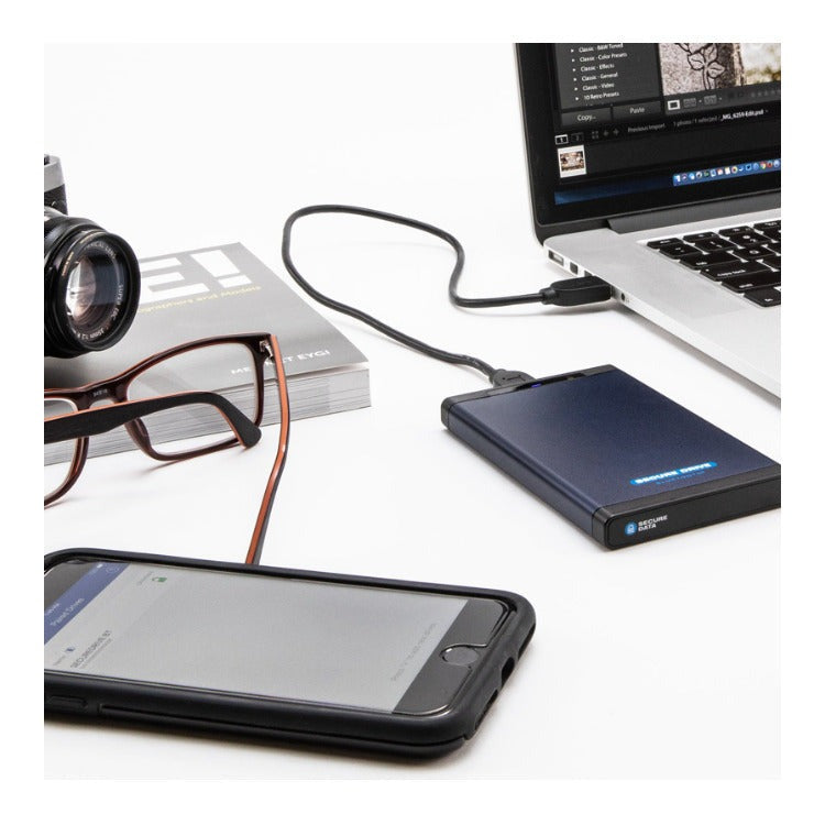 SecureData 500GB SecureDrive BT Hardware Encrypted External Portable HDD