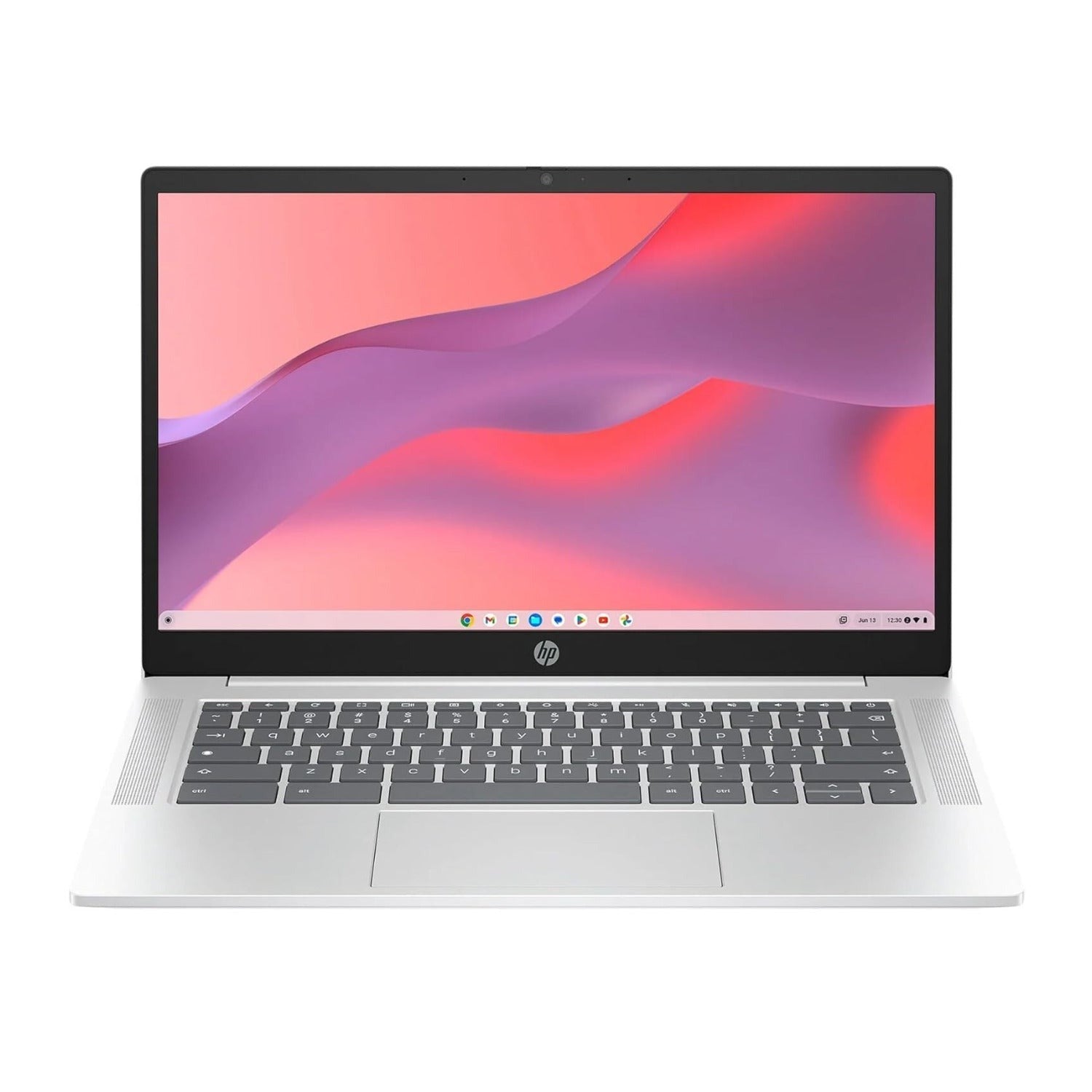 HP 14 Inch Chromebook, Intel N200 Processor, 4GB RAM, 128GB SSD (Glacier Silver)