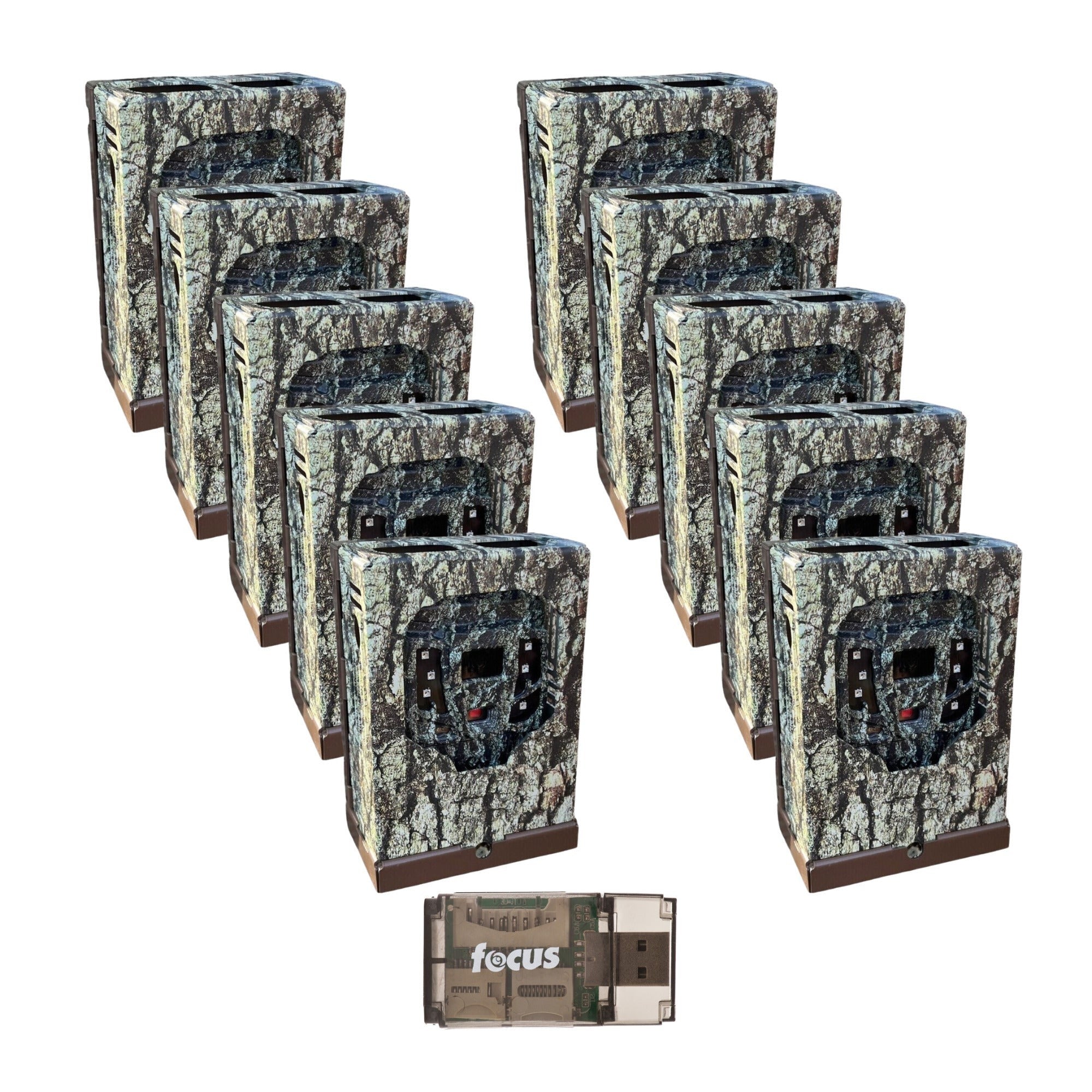 Browning Trail Cameras Sub Micro Cell Security Box (10-Pack) and Card Reader