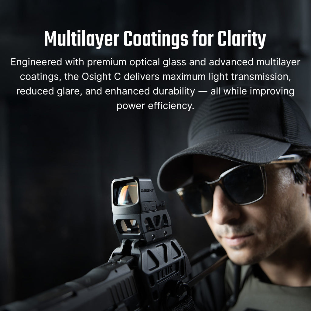 Osight C 3 MOA Red Dot and 32 MOA Circle Sight with Side-Loading Battery