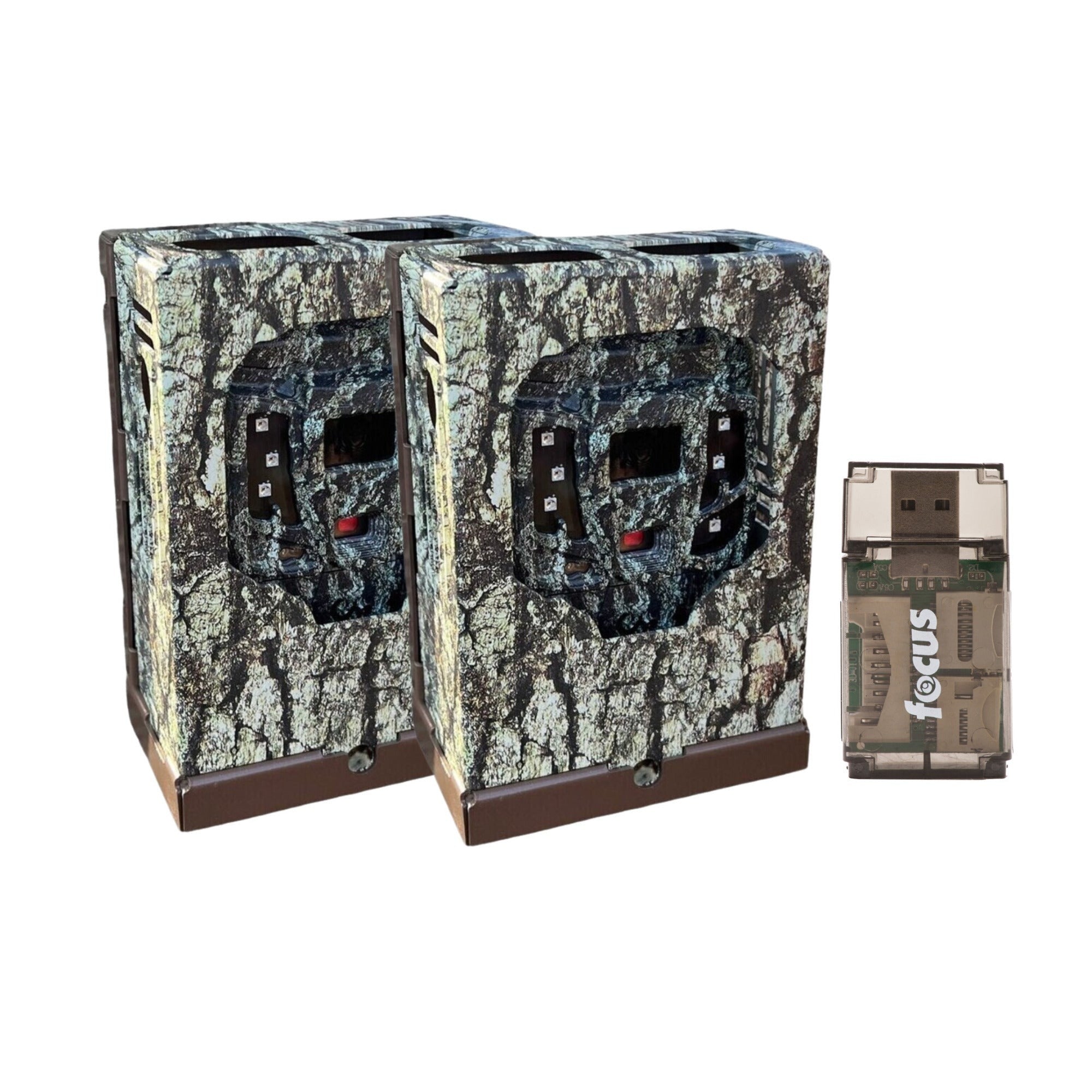 Browning Trail Cameras Sub Micro Cell Security Box (2-Pack) and Card Reader Bundle