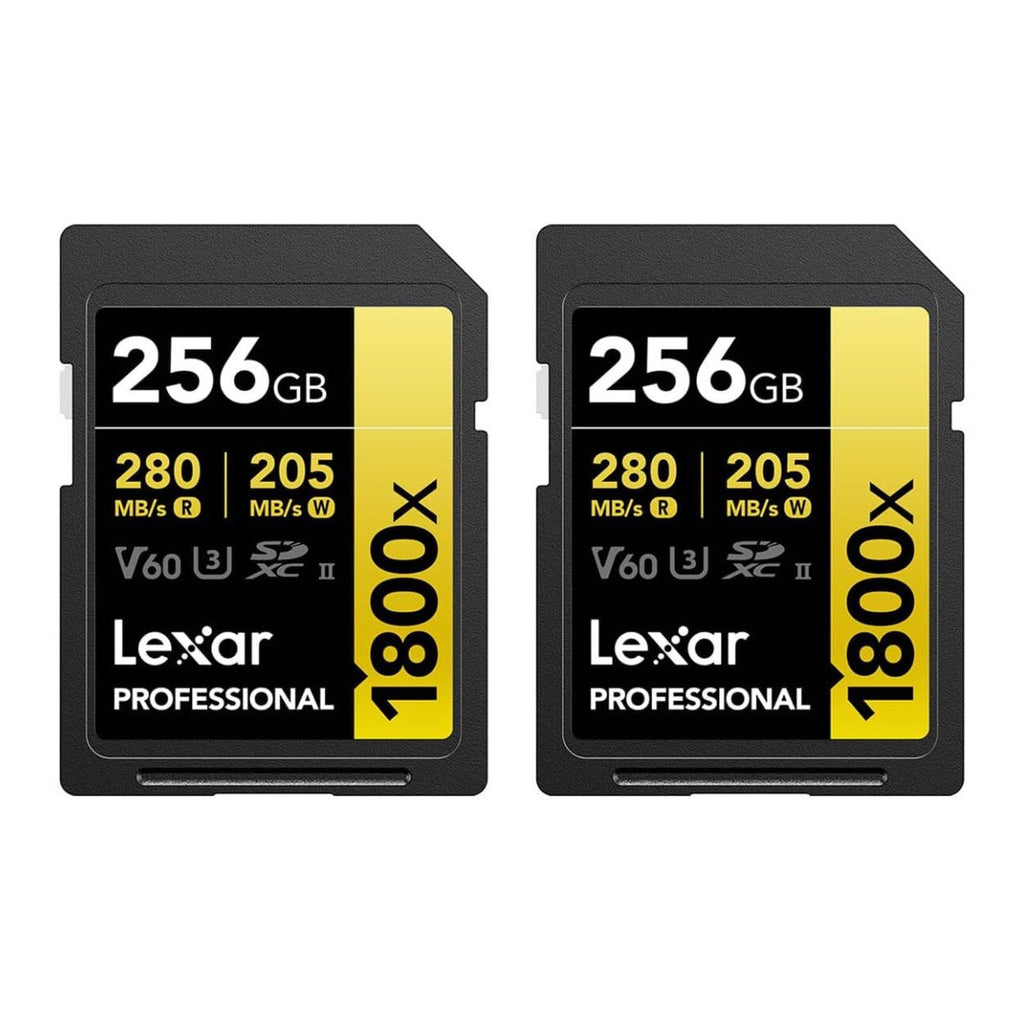 Lexar Professional 1800X 256GB SDXC UHS-II (2-Pack)