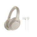 Sony WH-1000XM4 Wireless Noise Canceling Over-Ear Headphones (Silver) Bundle