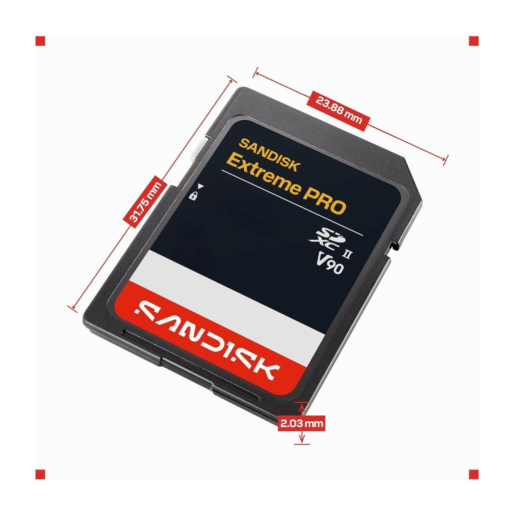 SanDisk 512GB Extreme PRO UHS-II V90 SDXC Memory Card