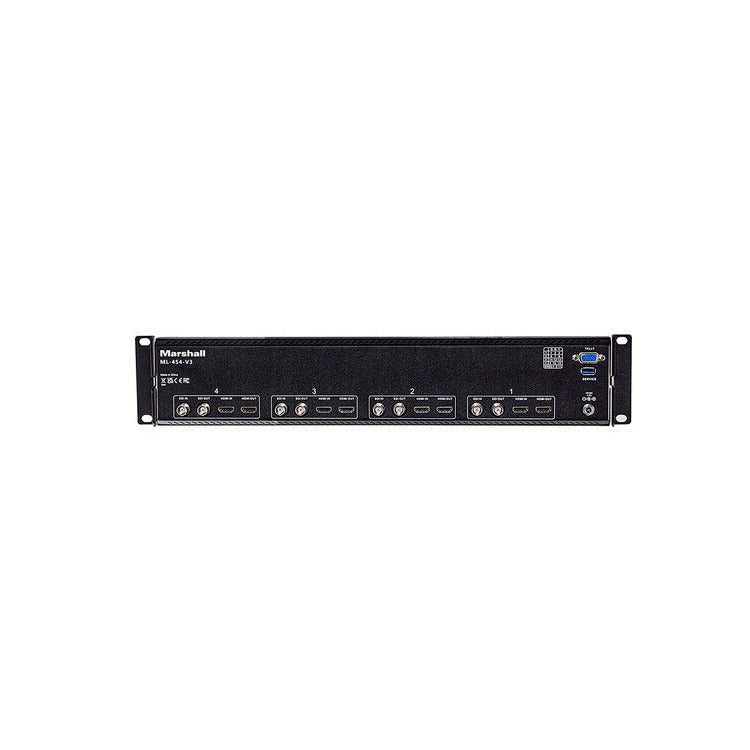 Marshall Electronics ML-454-V3 Quad 4.5-Inch Rackmount Monitor with 3G-SDI, HDMI
