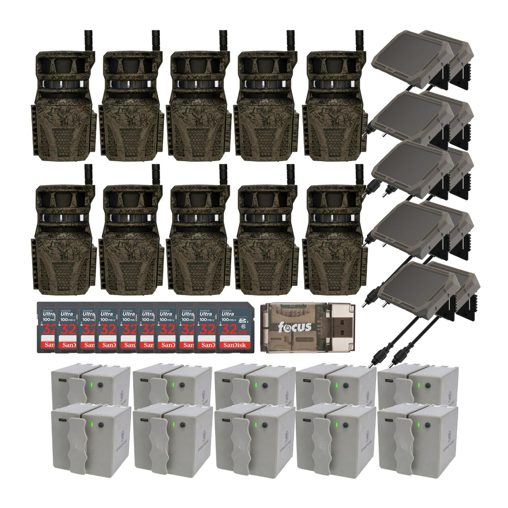 Wildgame Innovations Orbit 360-Degree Trail Camera with 36MP Image Quality (10-Pack) Bundle