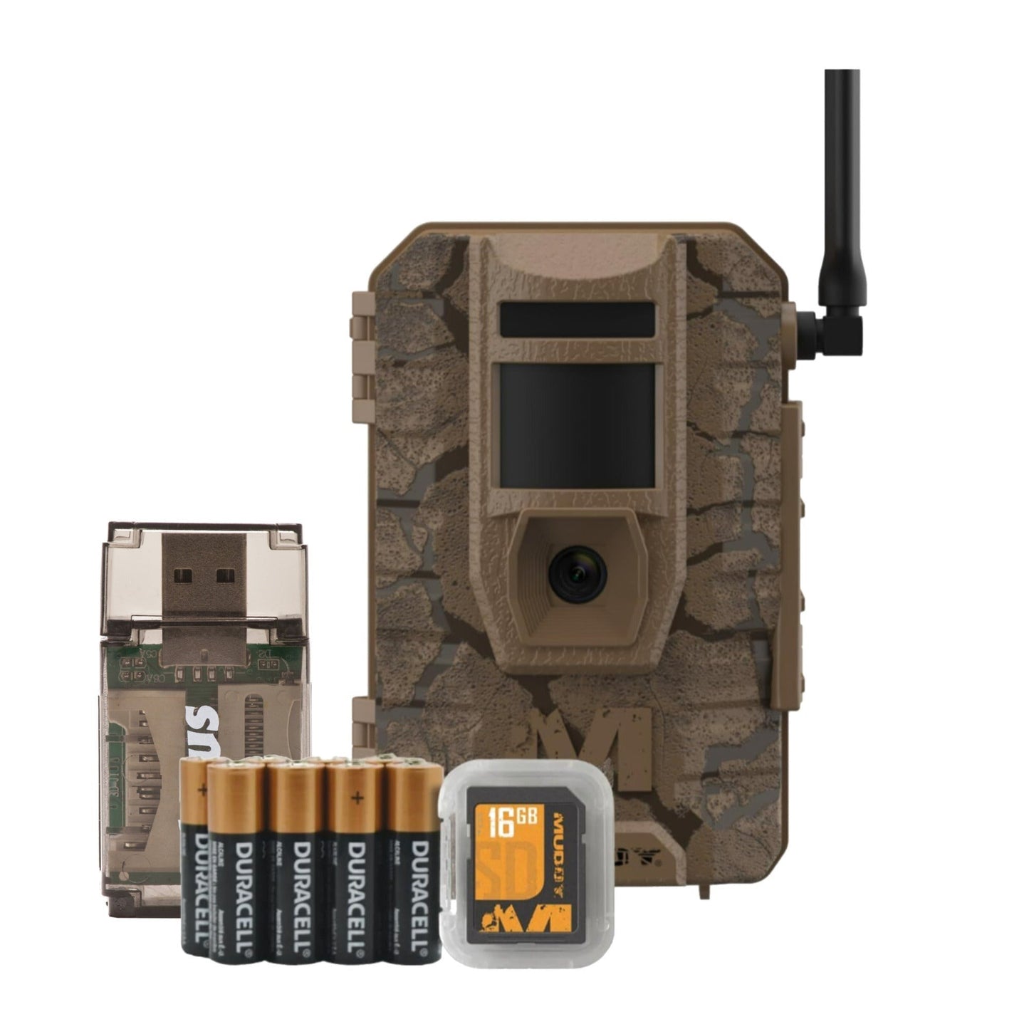 Muddy Mitigator 2.0 24MP Cellular Camera Combo (Brown) and High Speed Card Reader Bundle