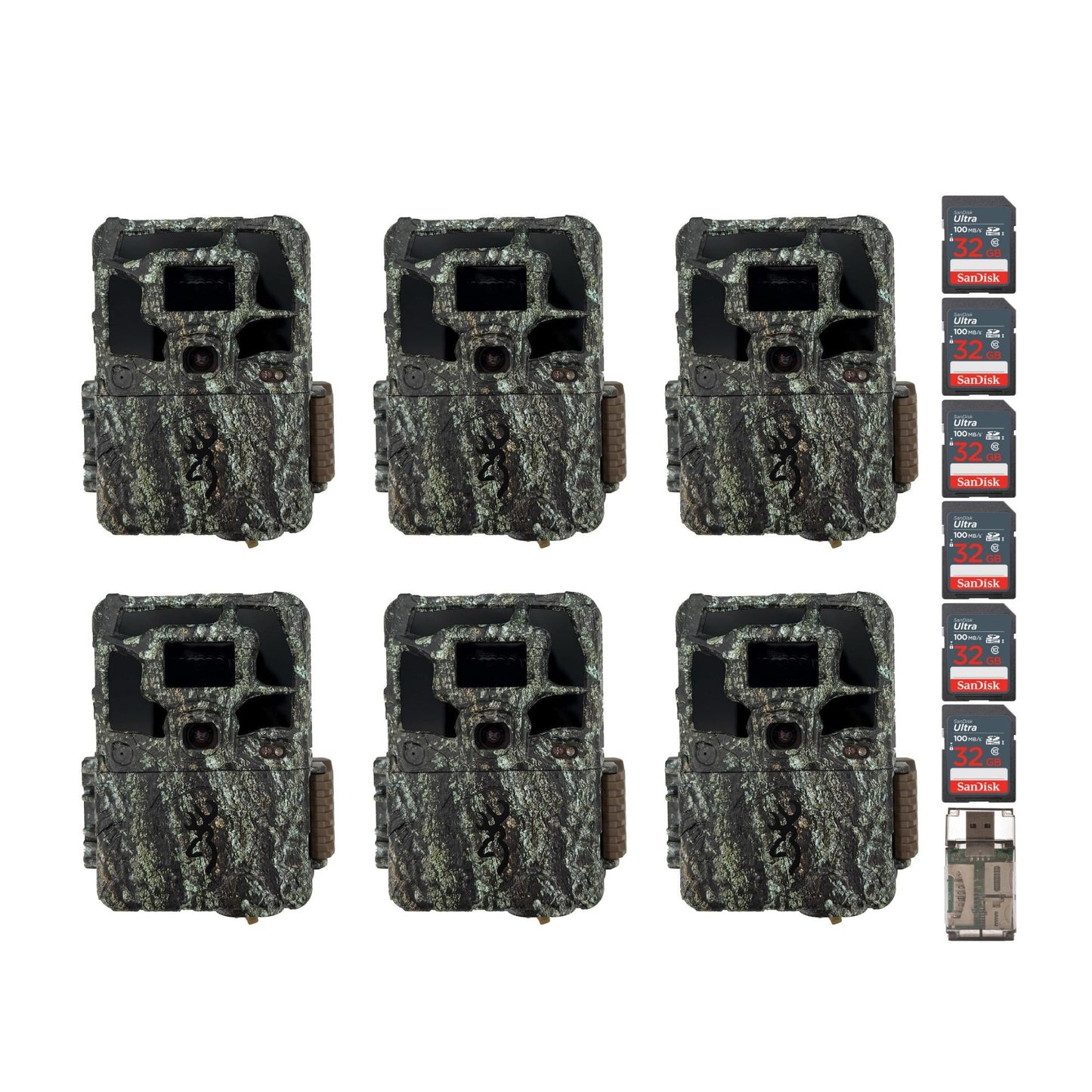 Browning Dark Ops Pro X 1080 Trail Camera with 32GB SD Card Bundle (6-Pack)