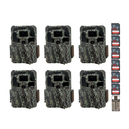 Browning Dark Ops Pro X 1080 Trail Camera with 32GB SD Card Bundle (6-Pack)