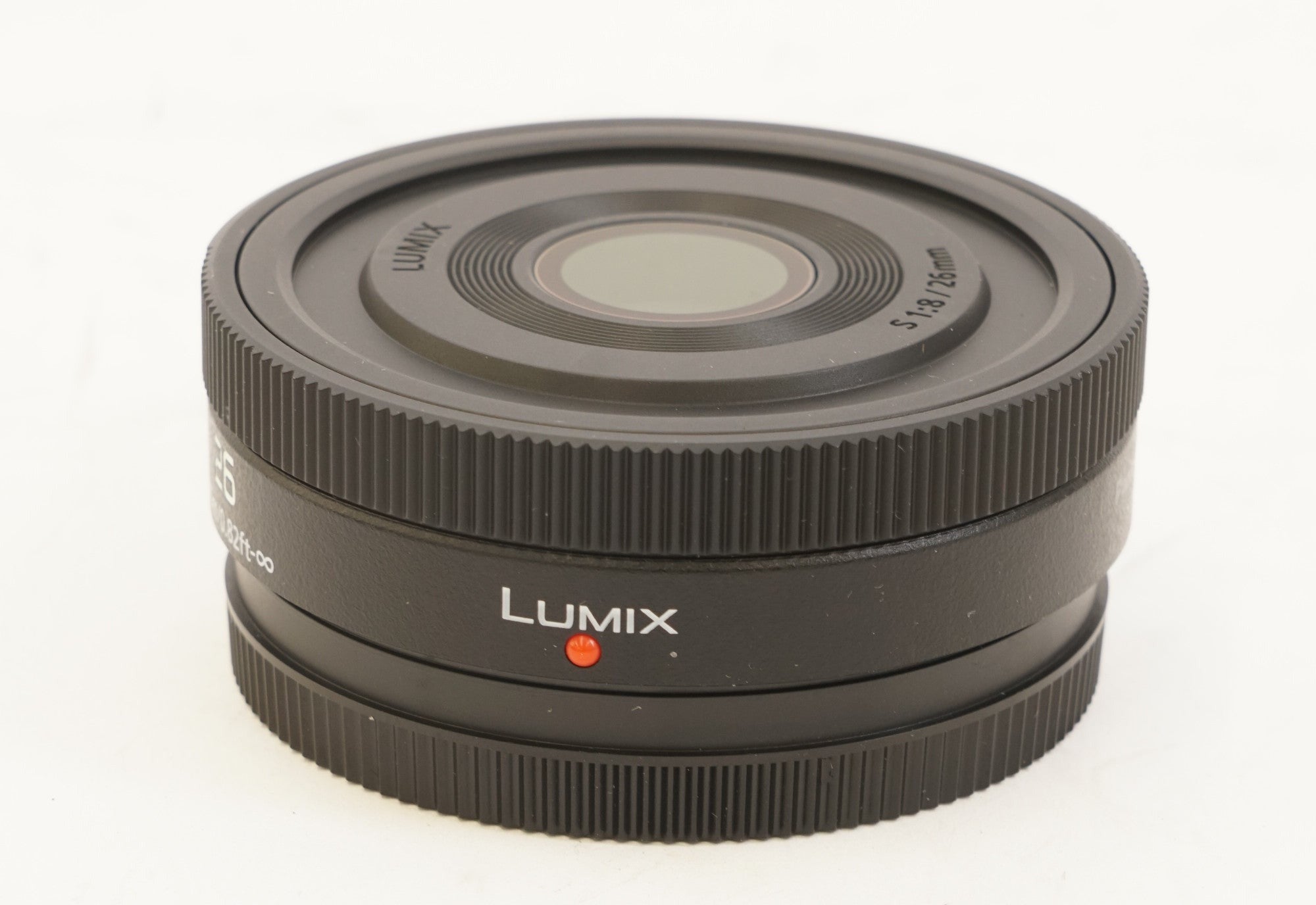 Panasonic S R26 Lumix S 26mm F8 Black Lens with Manual Focus and Portable Body (Used)
