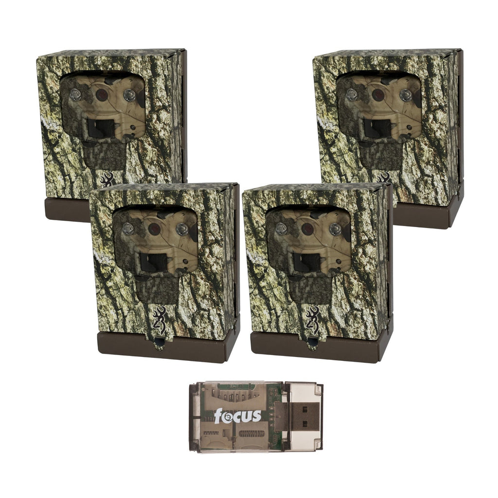 Browning Trail Cameras Sub-Micro Security Box (4-Pack) Bundle with Card Reader