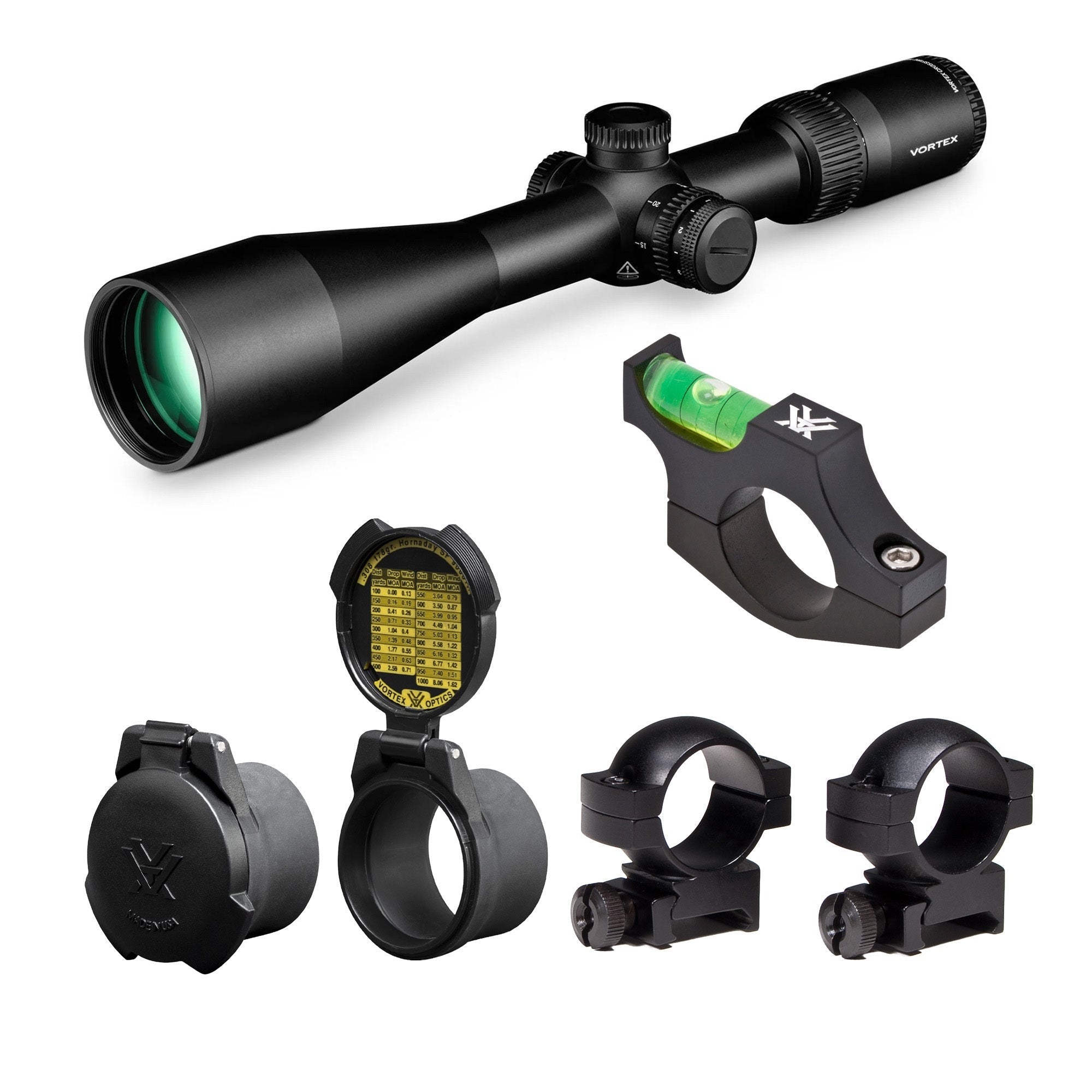 Vortex Optics Crossfire HD 6-18x50 Illuminated Dead-Hold Bundle with Accessories