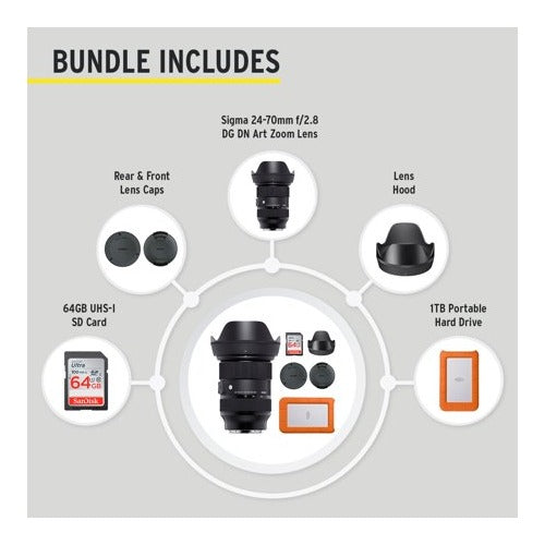 Sigma 24-70mm f/2.8 DG DN Lens for Sony E-Mount with Memory Bundle