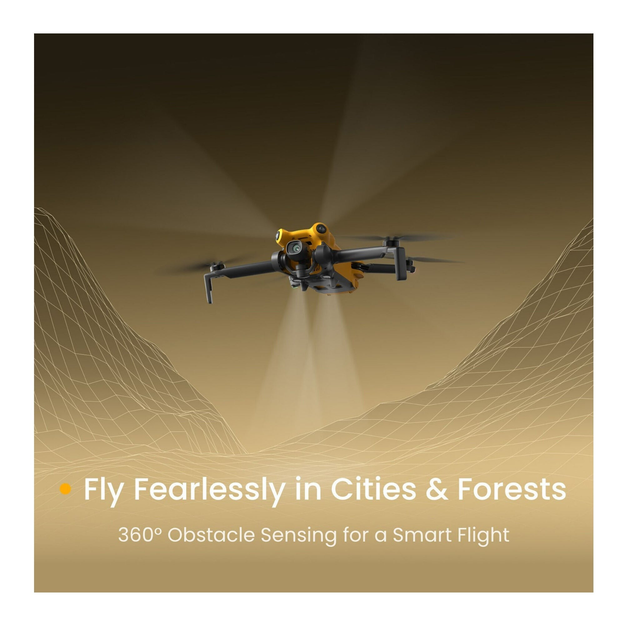 SKYROVER X1 Drone Fly More Combo - 4K/60fps HDR Camera, 48MP 3-Axis with Screen Controller (Yellow)