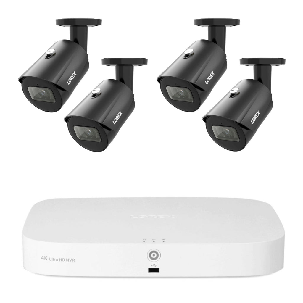 Lorex 4K 2TB NVR Recorder Bundle with A20 Bullet Security Camera (4 Pack)