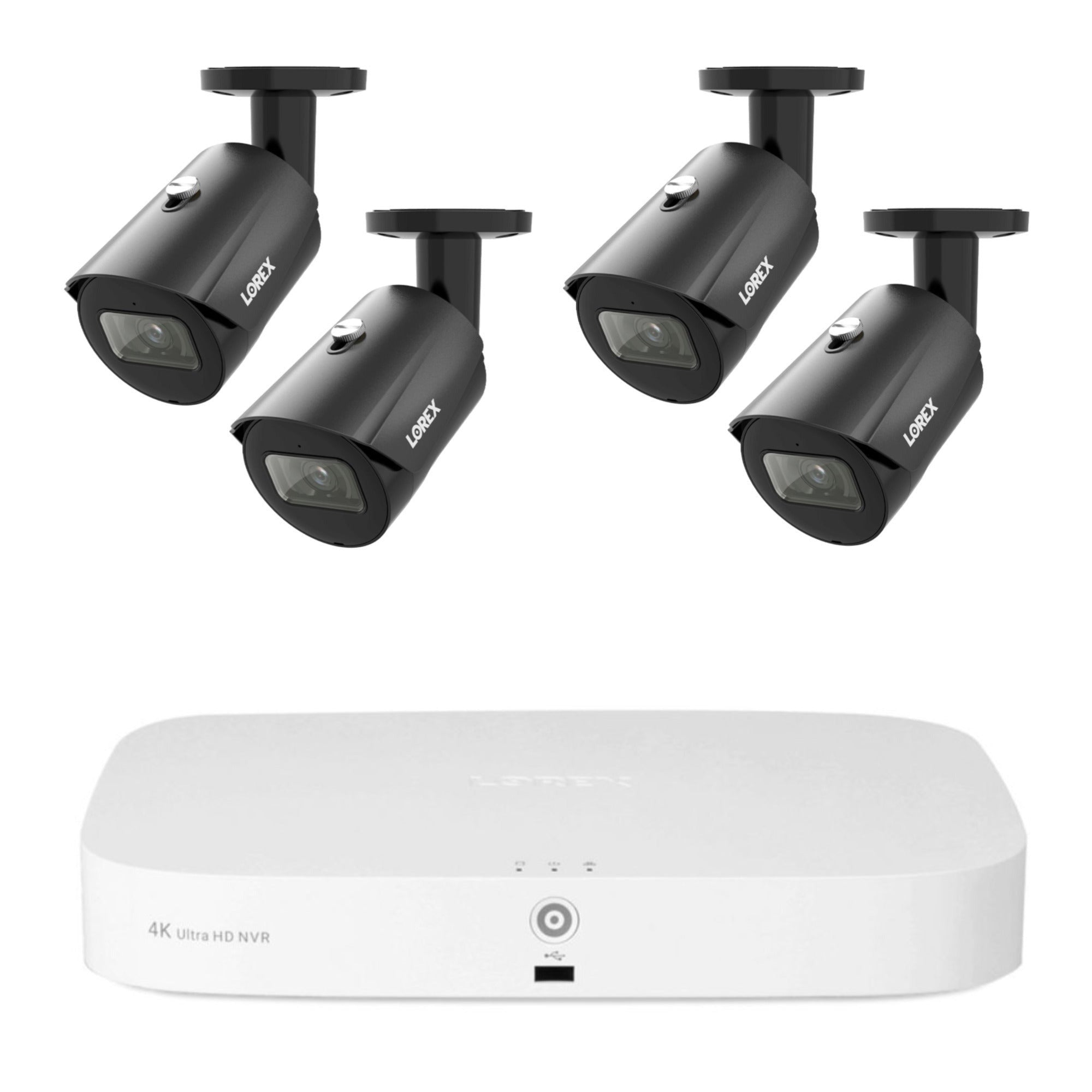Lorex 4K 2TB NVR Recorder Bundle with A20 Bullet Security Camera (4 Pack)
