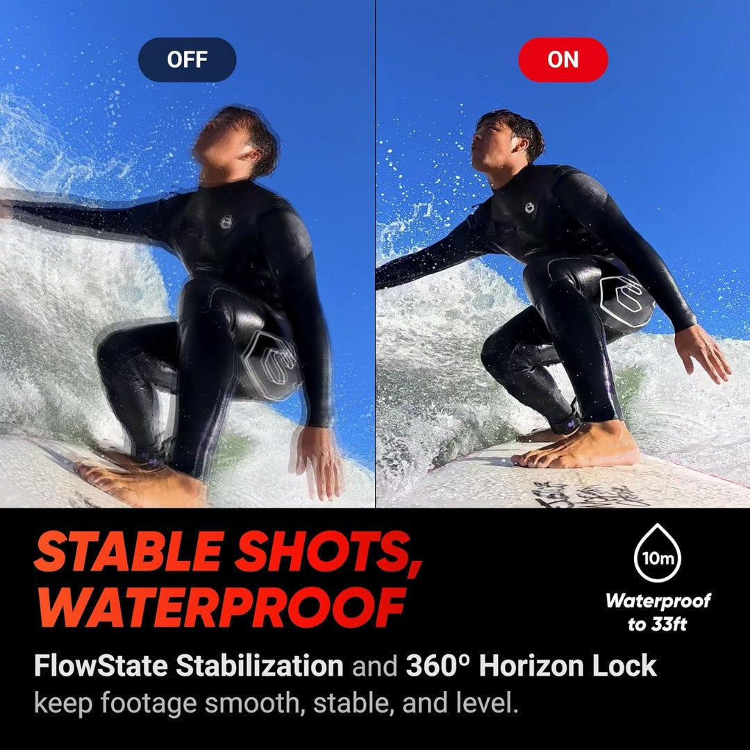 Insta360 Ace Pro Action Camera with Rechargeable Battery, Carry Case, and 128GB MicroSD Card Bundle