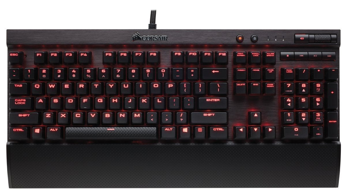 Corsair K70 LUX Mechanical Keyboard, Cherry MX Brown (Red LED) (Certified Refurbished)