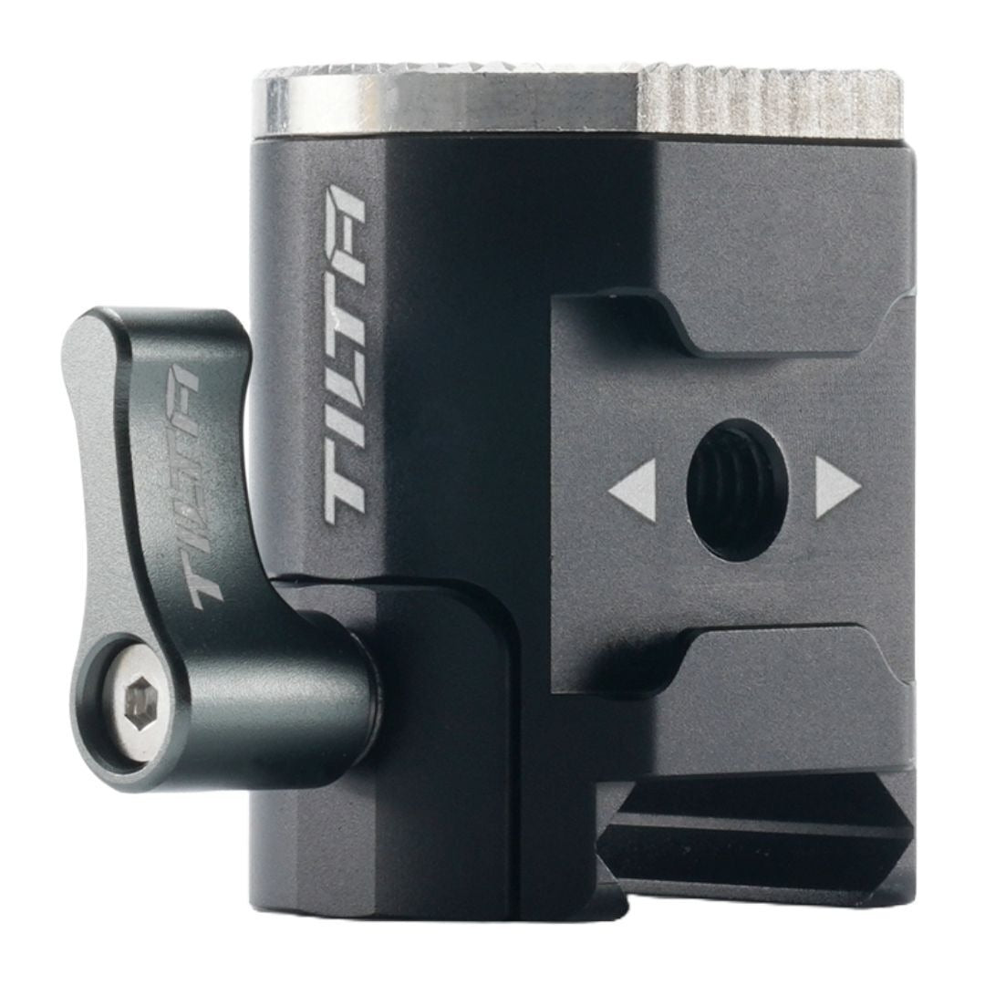 Tilta Right-Side NATO Rail to Rosette Adapter with Cold Shoe Receiver for DJI Gimbal (Black)