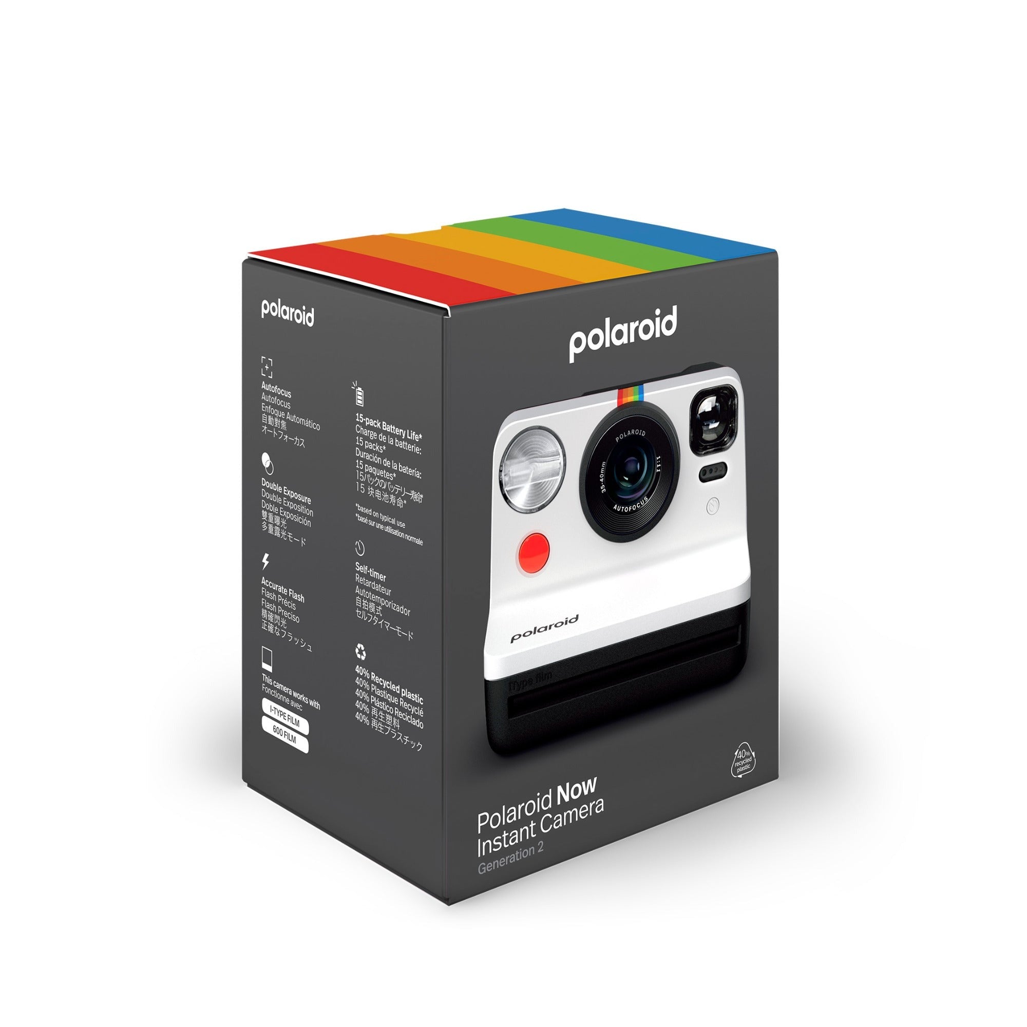 Polaroid NOW Instant Camera Generation 2 (Black & White)