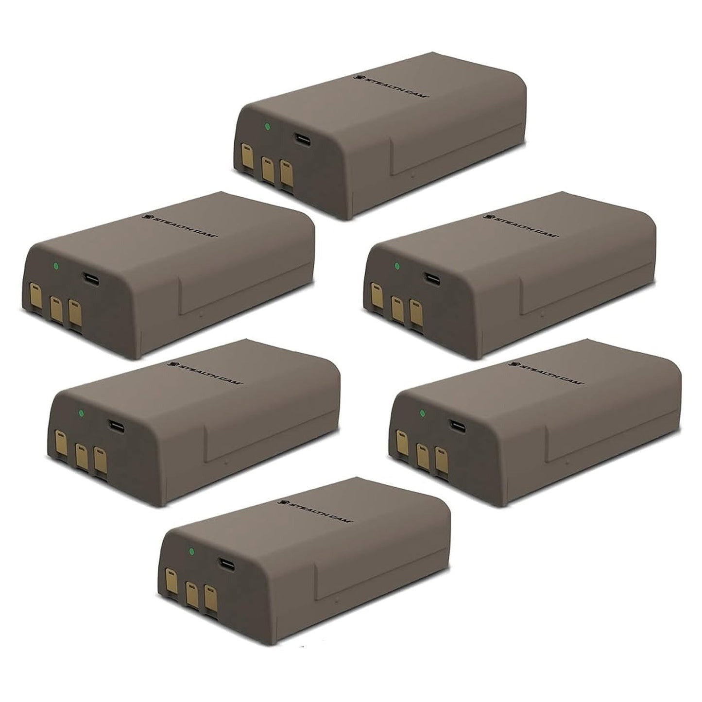Stealth Cam FieldMax Lithium Battery Cartridge 6-Pack with Card Reader Bundle
