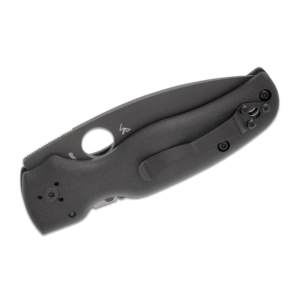 Spyderco Shaman Folding Knife 3.58-Inch Matte Black G10 Handle CPM-S30V Stainless Steel Blade