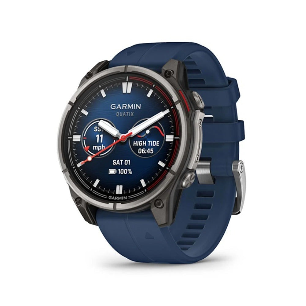 Garmin quatix 8 AMOLED Marine GPS 47mm Smartwatch (Titanium/Captain Blue)