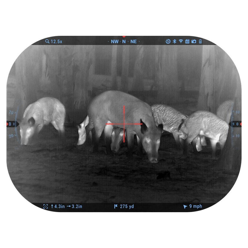 ATN ThOR 5 LRF 320 3-12x Smart HD Thermal Rifle Scope with Built-In Laser Rangefinder (Black)