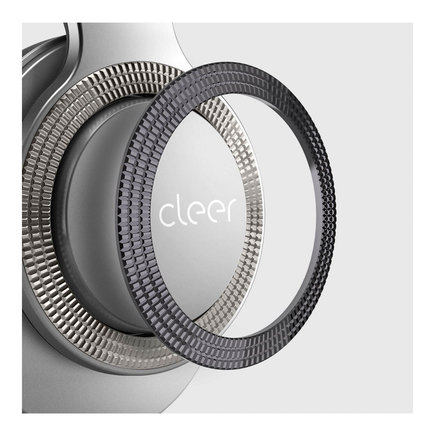 Cleer Flow Hybrid Noise-Canceling Bluetooth Wireless Over-Ear Headphones (Silver)