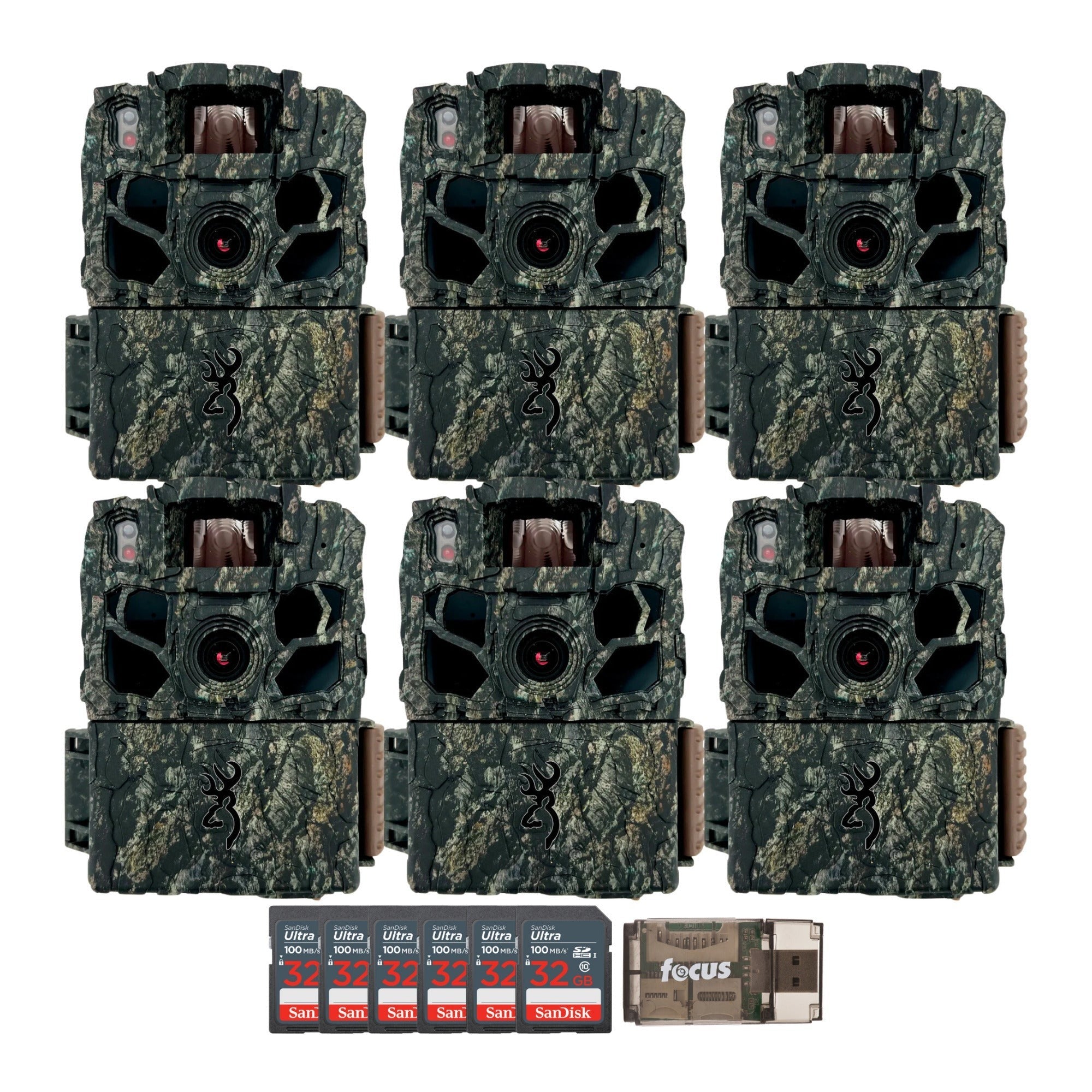 Browning Trail Cameras - Dark Ops FHDR 40MP (6-Pack) Bundle with Accessories