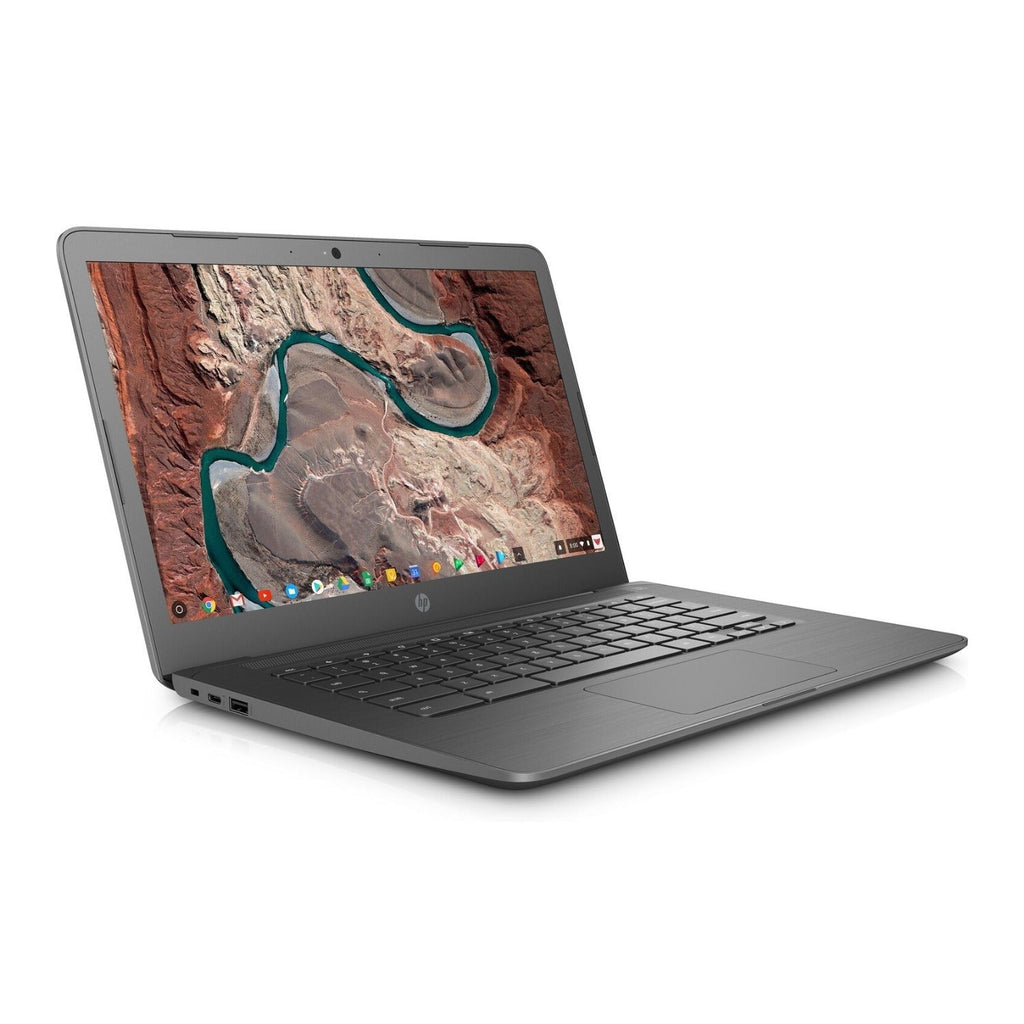 HP Chromebook 14-ca Laptop, 14" FHD, Intel N3350, 4GB RAM, 32GB eMMC (Certified Refurbished)
