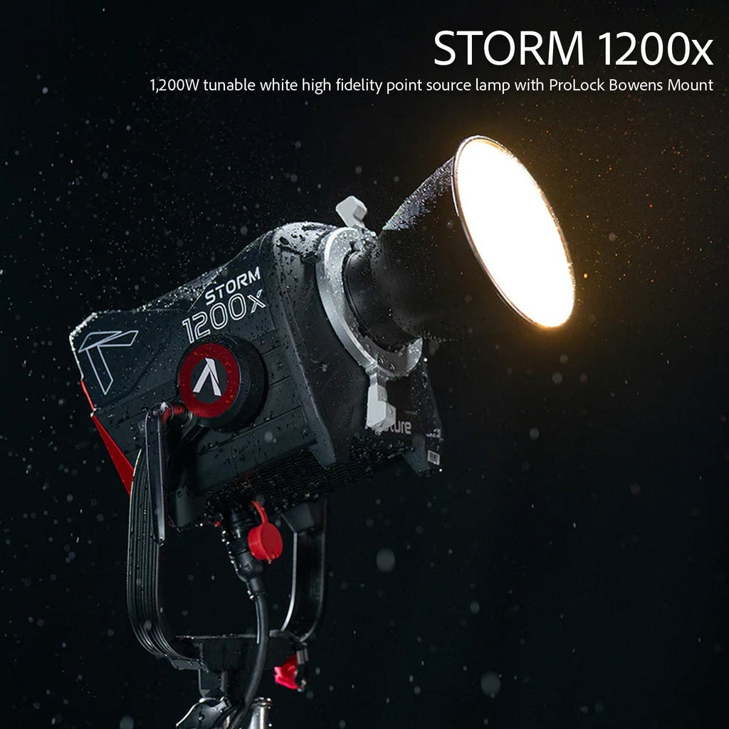 Aputure Storm 1200x Dual-Color Light Fixture with Fresnel and Barn Doors Bundle
