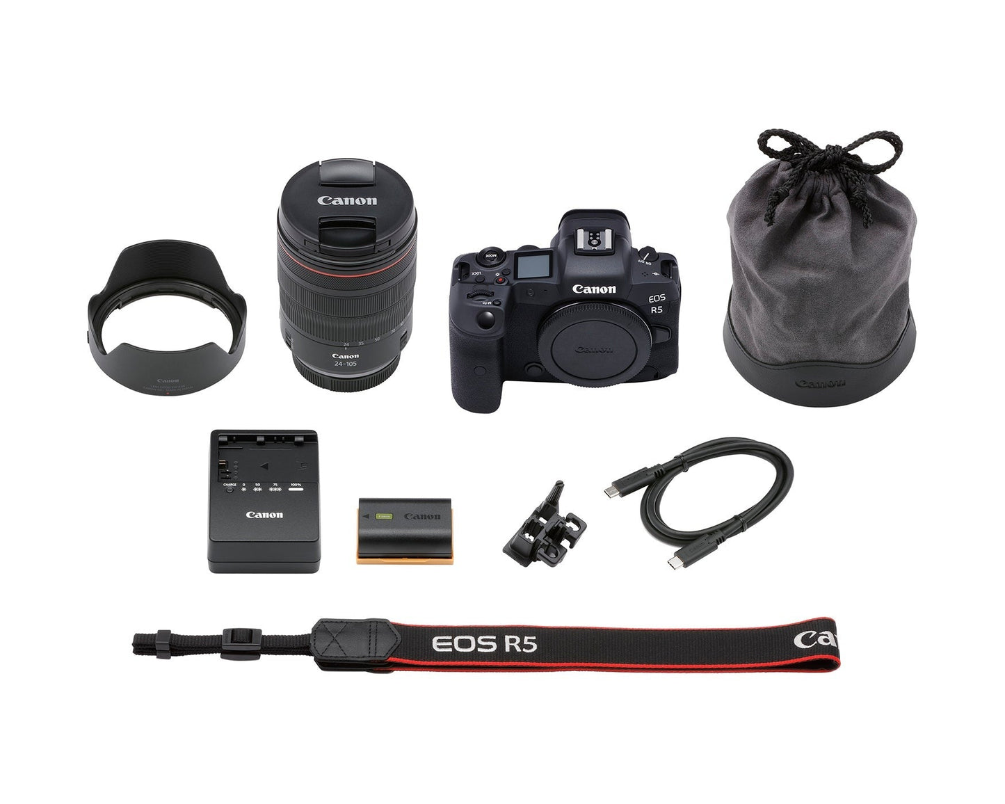 Canon EOS R5 Mirrorless Digital Camera with RF 24-105mm f/4 L IS USM Lens (Used)
