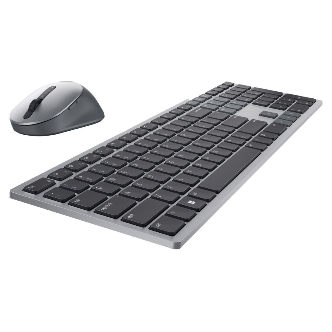 Dell Premier Multi-Device Wireless Bluetooth Keyboard and Mouse Combo with USB Receiver (Titan Gray)