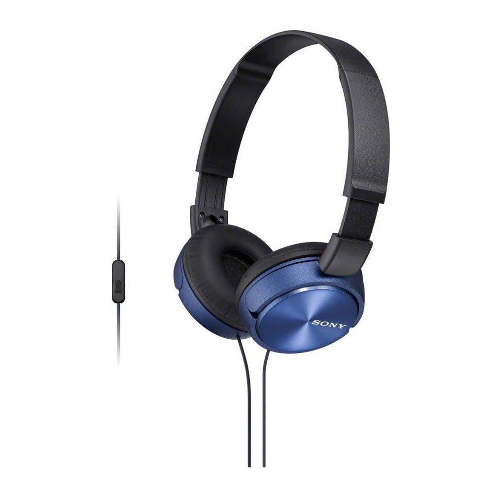 Sony MDR-ZX310AP ZX Series Wired On Ear Headphones with Mic (Blue)