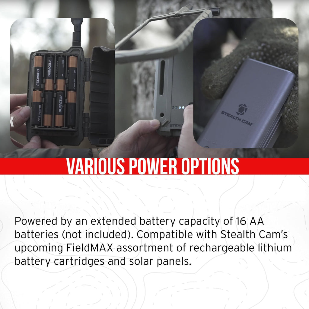 Stealth Cam 40MP Deceptor Max Cellular Trail Camera 6-Pack with Fieldmax Lithium 6-Pack Bundle