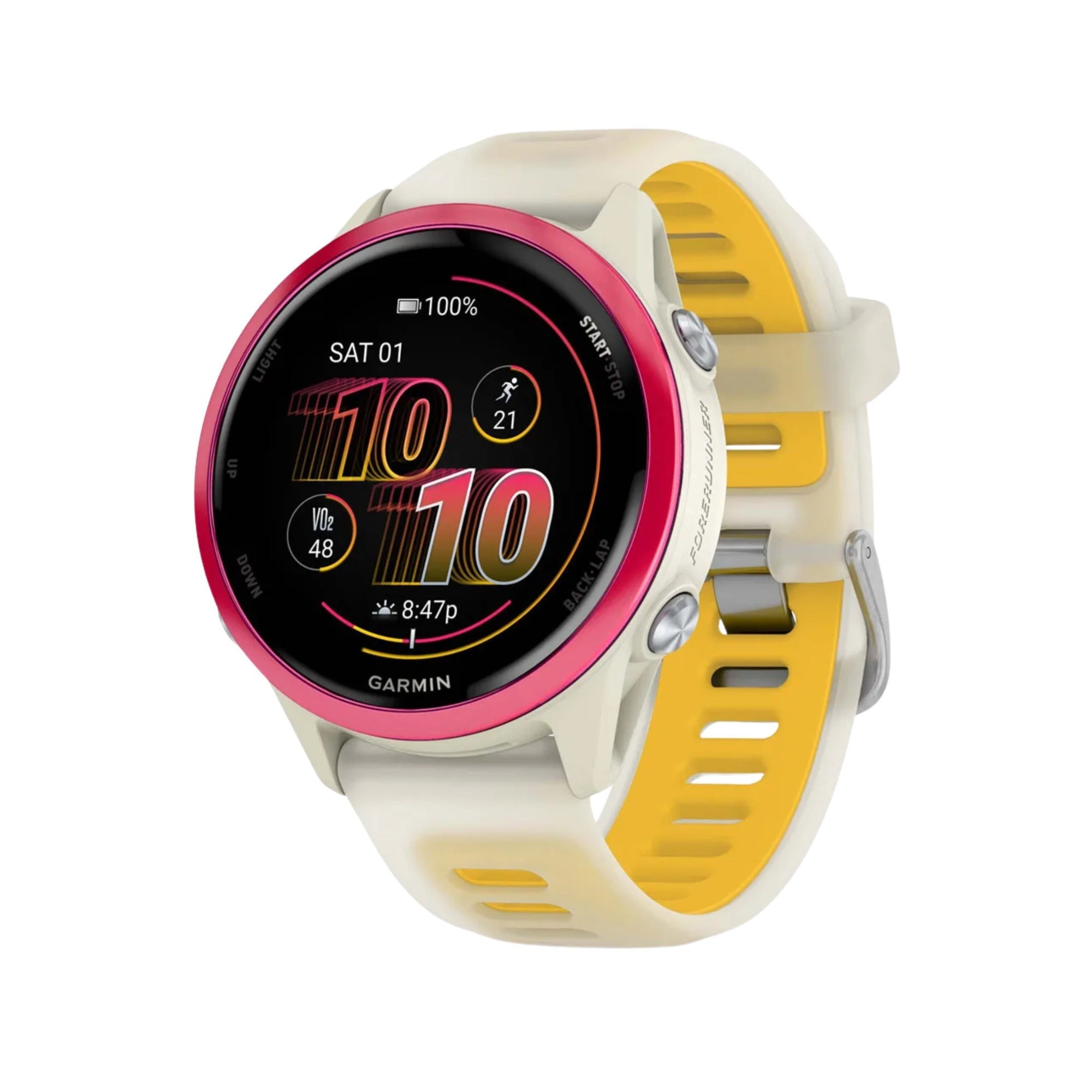 Garmin Forerunner 570 42mm GPS Running Smartwatch (Raspberry/Mango) Bundle