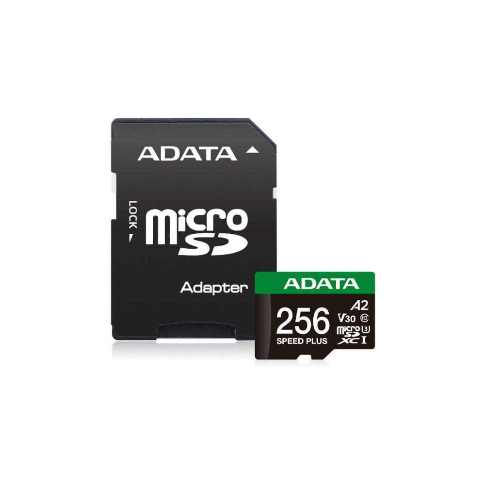ADATA Speed Plus 256GB microSDXC Card with Adapter Fast Read Up to 180MB/s