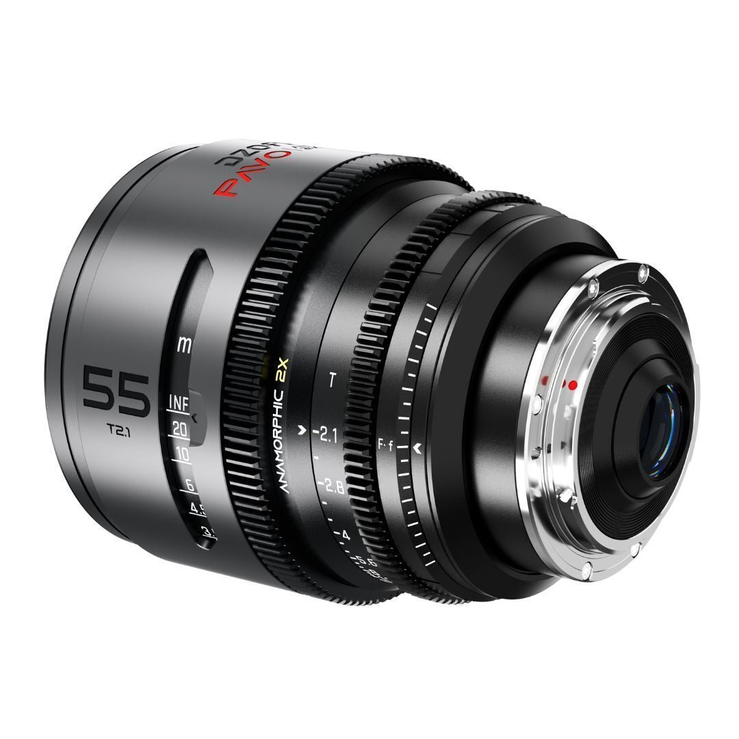 DZOFilm PAVO 55mm Anamorphic 2x T2.1 Neutral Coating and PL or EF Mount Lens (Space Gray and Black)