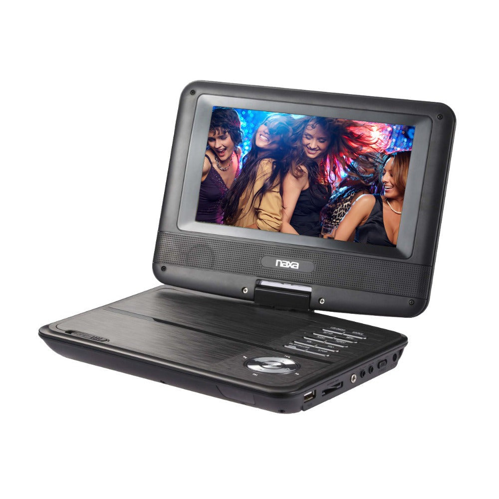 Naxa Electronics NPD-703 7-inch TFT LCD Swivel Screen Portable DVD Player with Memory Card Support
