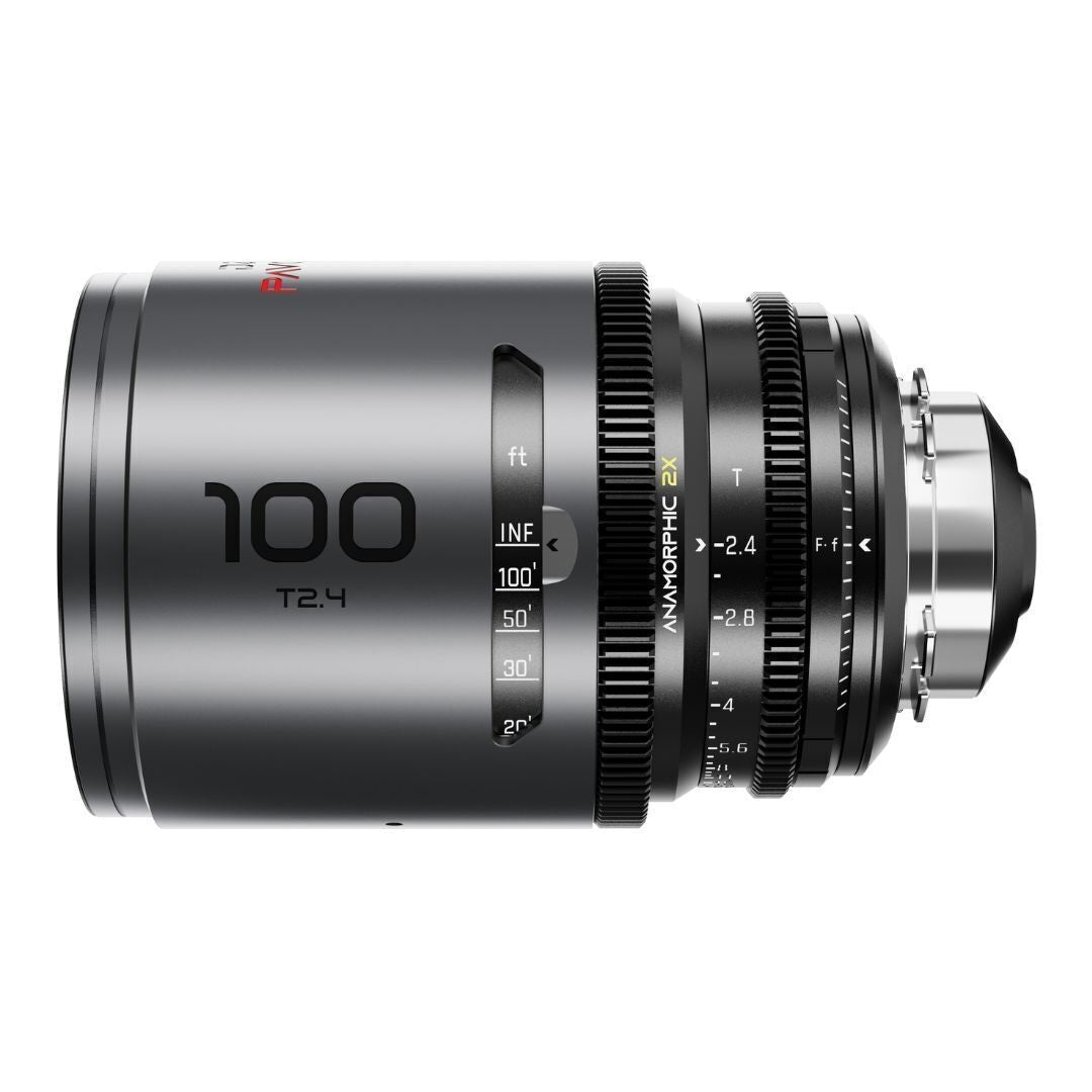 DZOFilm PAVO 100mm Anamorphic 2x T2.4 Neutral Coating PL or EF Mount Lens (Space Gray and Black)