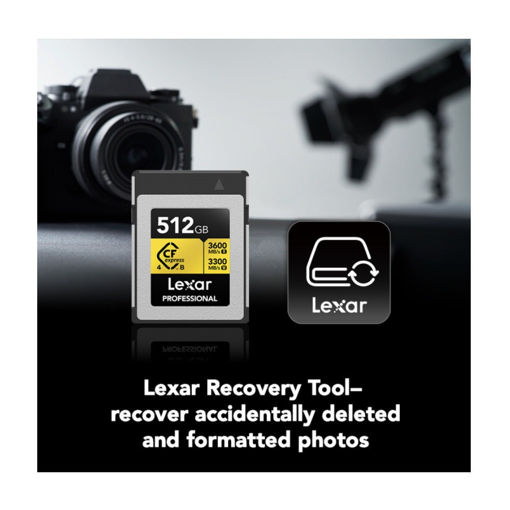 Lexar 512GB Professional GOLD CFexpress 4.0 Type B Memory Card