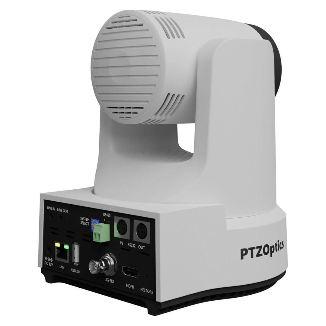 PTZOptics Link 4K UHD CMOS Sensor 20x Indoor Dante-Enabled Camera with Auto-Tracking (White)