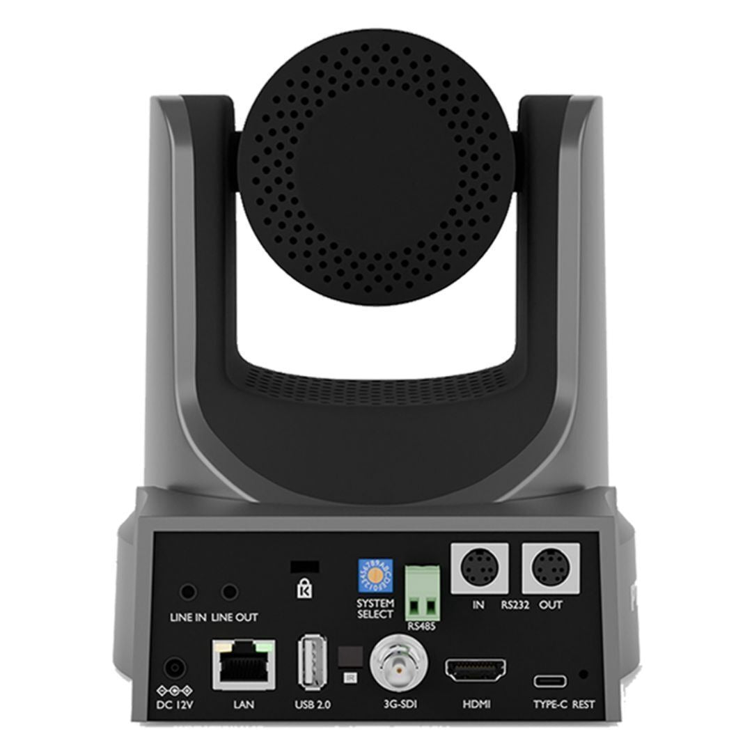 PTZOptics Move SE Camera with 12X Optical Zoom Range and Presenter-Lock Auto-Tracking (Gray)