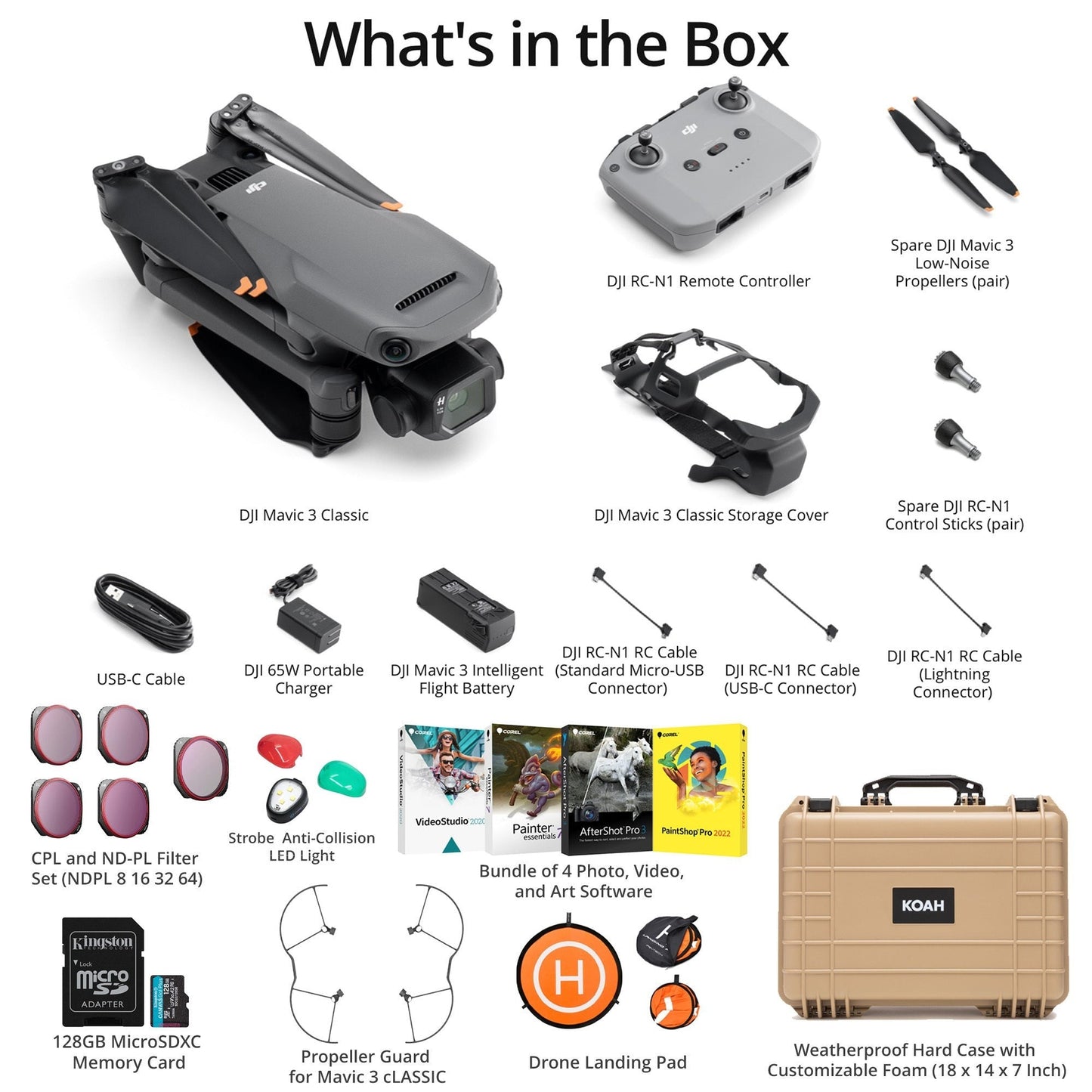 DJI Mavic 3 Classic Drone with RC-N1 Remote Controller Complete Kit